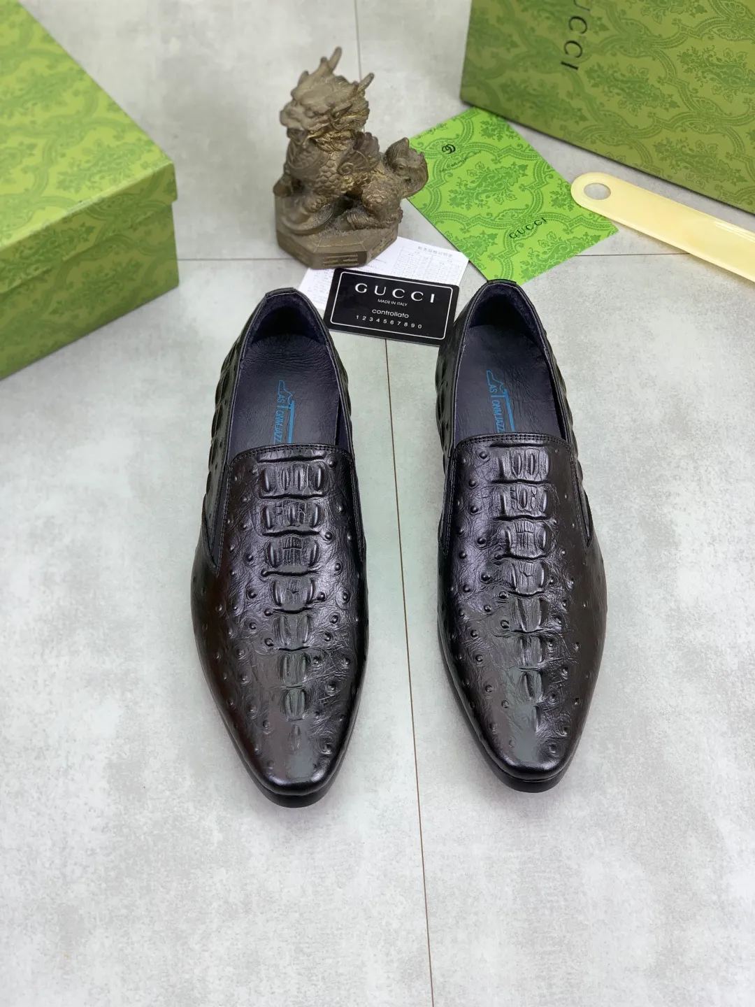 Men's Men's Shoes 💰P500 [New Style] 💰💎💎💎 [Gucci] GUCCI high-end men's formal business leather shoes, original order 1:1! Original imported high-end calfskin, original metal buckle, imported first-layer pigskin lining for feet, original high-end outsole, men's shoe size: 38-44